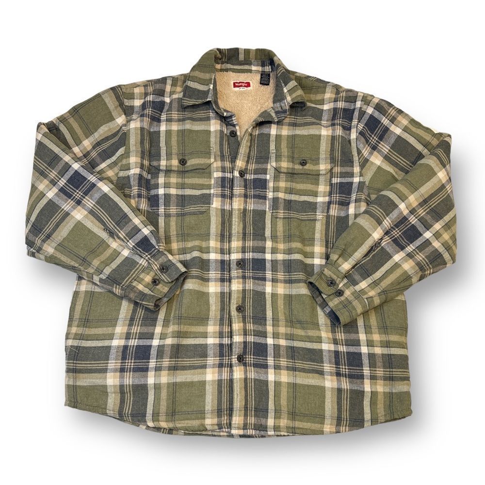 Wrangler Green and Blue Lightweight Shirt Jacket